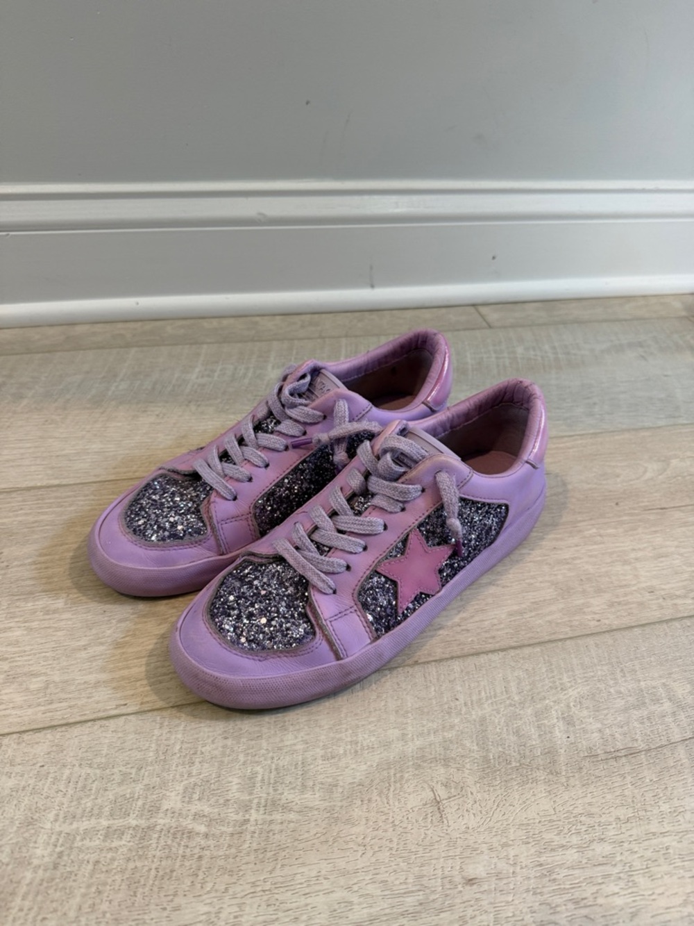 Vintage Havana’s Lavender Glitter Star Sneakers